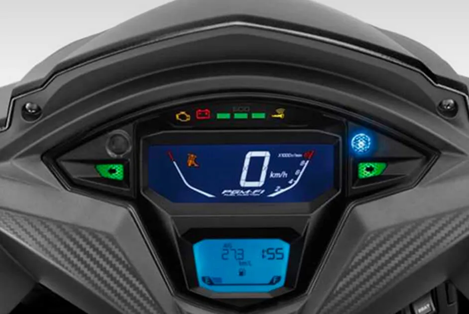 Honda Dio mileage and service reminder display
